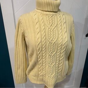 Vintage Tabi CableKnit Turtleneck- Chunky Fisherman Knit Retro Preppy Minimalist